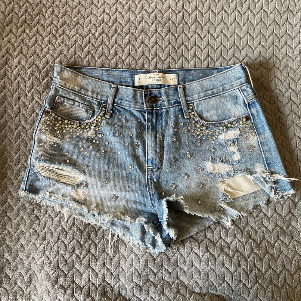 Abercrombie & Fitch Bedazzled Shorts